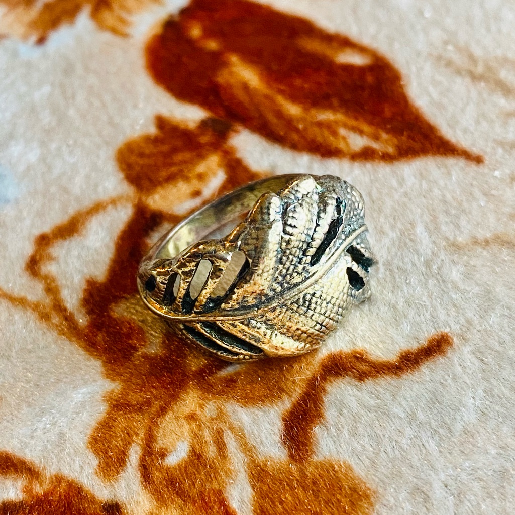 Gold Feather Statement Ring